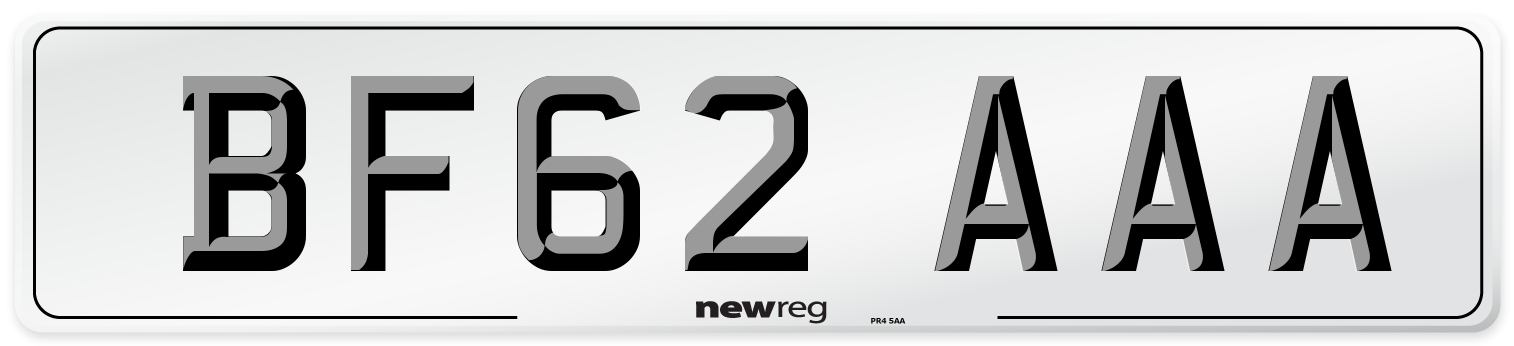 BF62 AAA Number Plate from New Reg